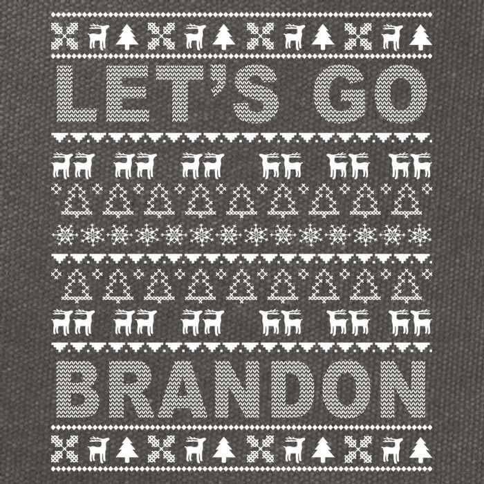 Let's Go Brandon Ugly Christmas Sweater FJB Chant Cotton Canvas Backpack
