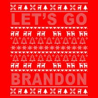 Let's Go Brandon Ugly Christmas Sweater FJB Chant Apron