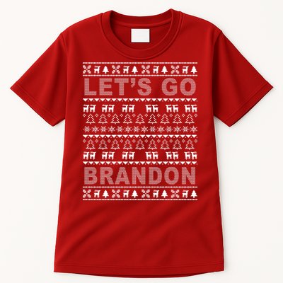Let's Go Brandon Ugly Christmas Sweater FJB Chant Tall T-Shirt