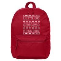 Let's Go Brandon Ugly Christmas Sweater FJB Chant 16 in Basic Backpack