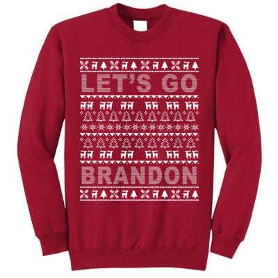 Let's Go Brandon Ugly Christmas Sweater FJB Chant Tall Sweatshirt