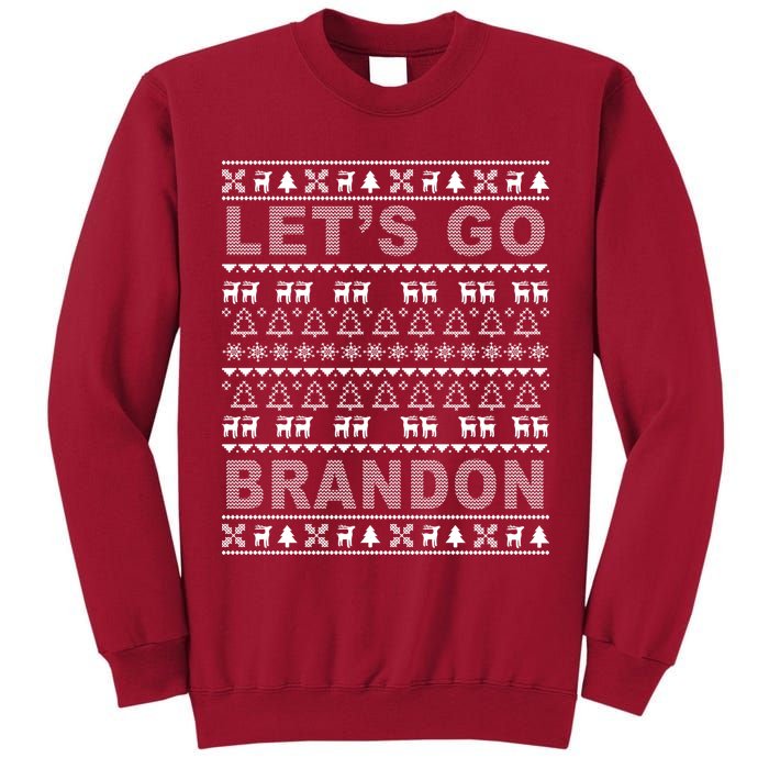 Let's Go Brandon Ugly Christmas Sweater FJB Chant Tall Sweatshirt
