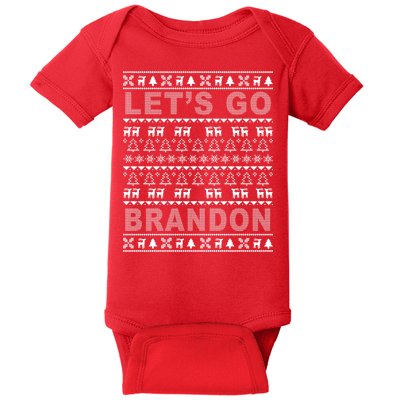 Let's Go Brandon Ugly Christmas Sweater FJB Chant Baby Bodysuit