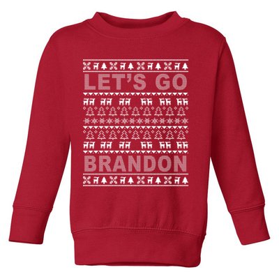 Let's Go Brandon Ugly Christmas Sweater FJB Chant Toddler Sweatshirt