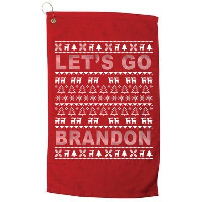 Let's Go Brandon Ugly Christmas Sweater FJB Chant Golf Towel