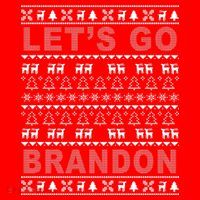 Let's Go Brandon Ugly Christmas Sweater FJB Chant Womens T-Shirt