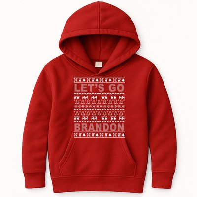 Let's Go Brandon Ugly Christmas Sweater FJB Chant Kids Hoodie