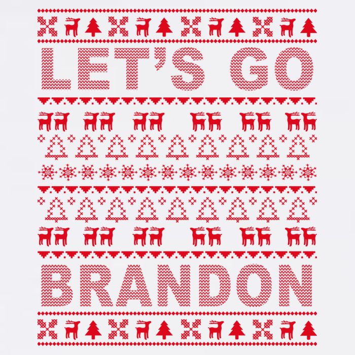 Let's Go Brandon Ugly Christmas Sweater FJB Chant Garment-Dyed Sweatshirt
