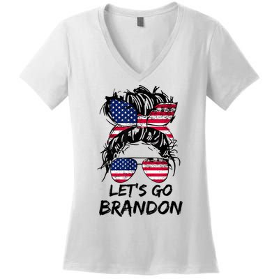 Let's Go Brandon, Lets Go Brandon Tees Women's V-Neck T-Shirt