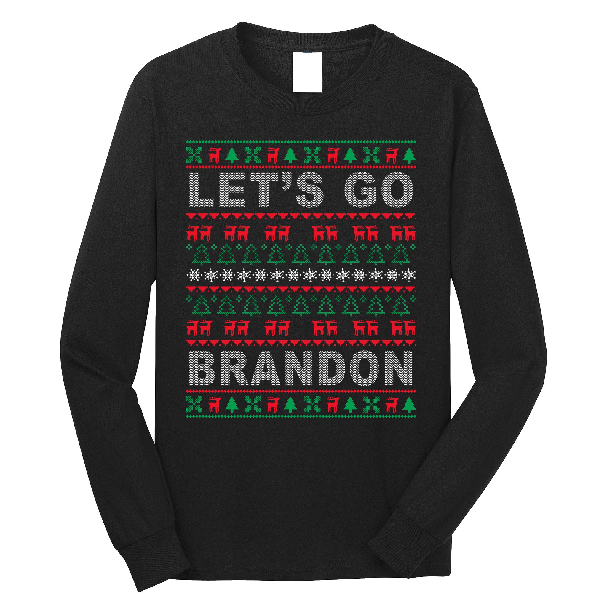 Let's Go Brandon Ugly Christmas Sweater FJB Anti Biden Long Sleeve Shirt