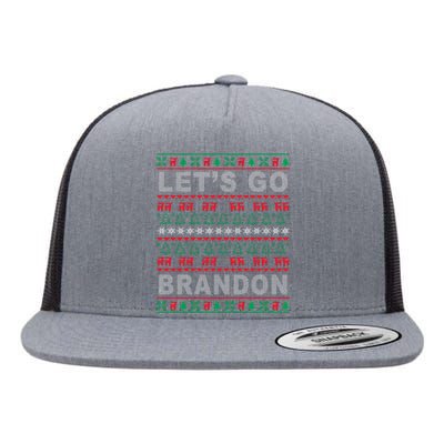 Let's Go Brandon Ugly Christmas Sweater FJB Anti Biden Flat Bill Trucker Hat