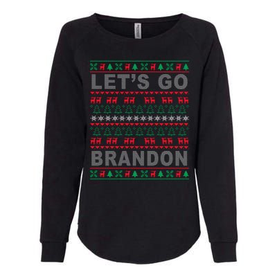 Let's Go Brandon Ugly Christmas Sweater FJB Anti Biden Womens California Wash Sweatshirt