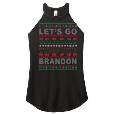 Let's Go Brandon Ugly Christmas Sweater FJB Anti Biden Women’s Perfect Tri Rocker Tank