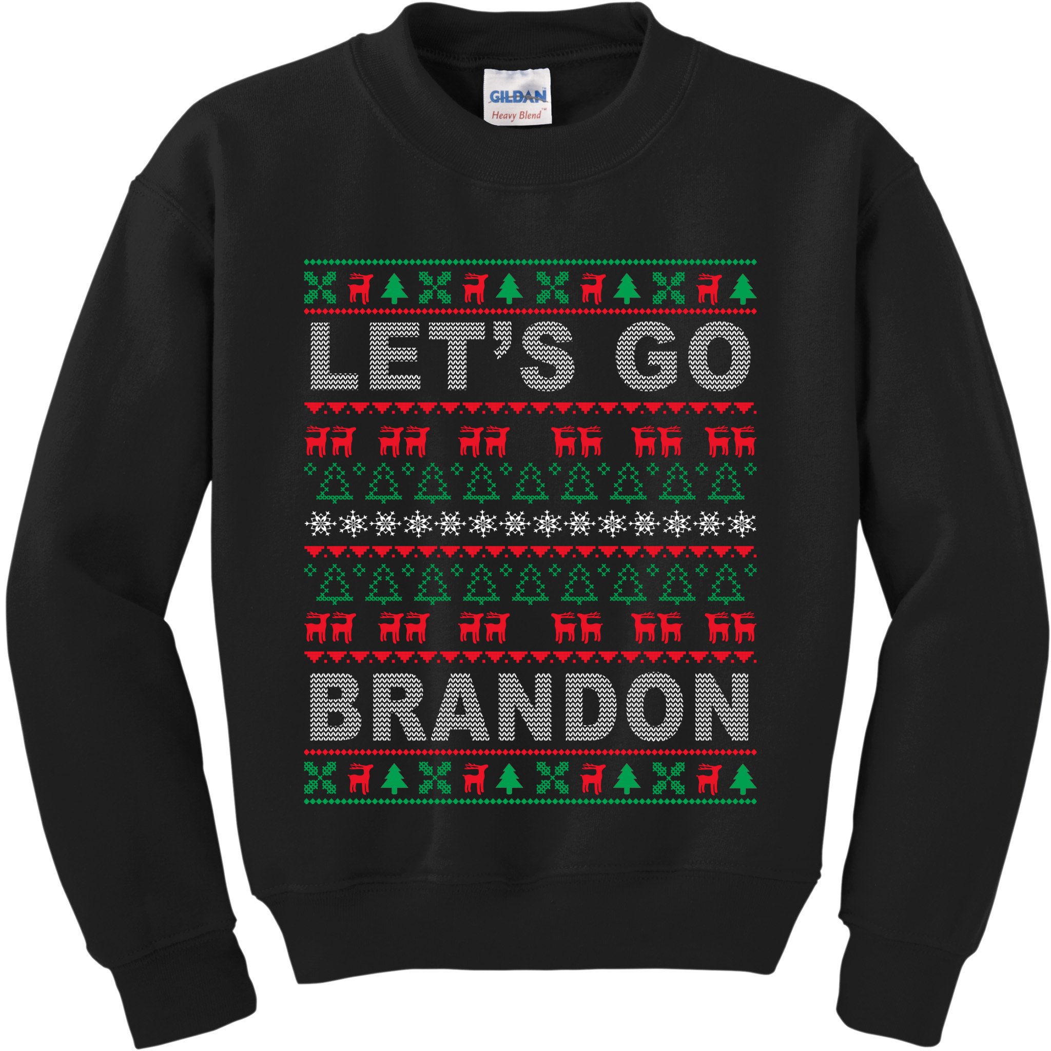 Let's Go Brandon Ugly Christmas Sweater FJB Anti Biden Kids Sweatshirt