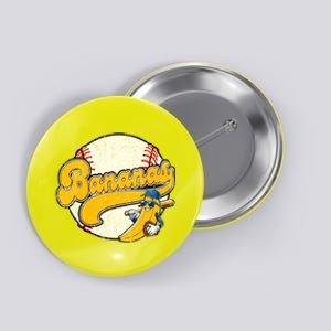 Lets Go Bananas Banana Playing Baseball Baseball Player Button