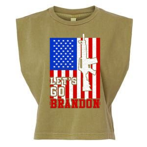 Let's Go Brandon USA Army Flag LGB FJB Garment-Dyed Women's Muscle Tee