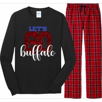 LetS Go Buffalo Ny New York Retro Sports City Fan Love Long Sleeve Pajama Set