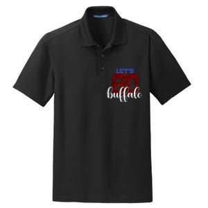 LetS Go Buffalo Ny New York Retro Sports City Fan Love Dry Zone Grid Polo