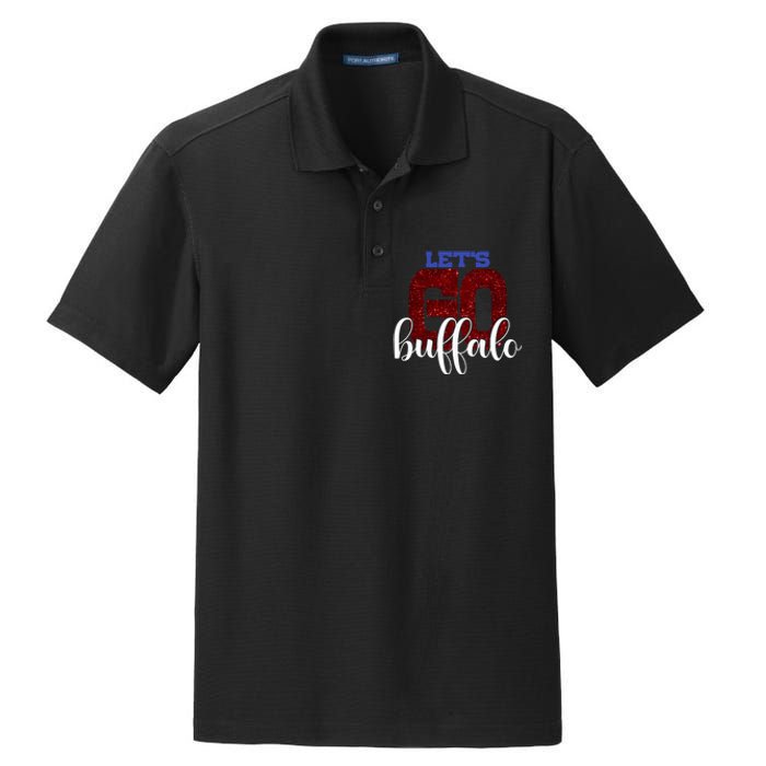 LetS Go Buffalo Ny New York Retro Sports City Fan Love Dry Zone Grid Polo