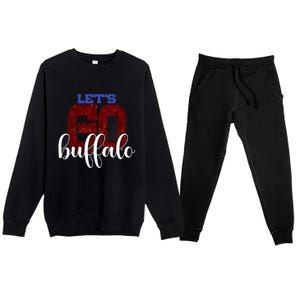 LetS Go Buffalo Ny New York Retro Sports City Fan Love Premium Crewneck Sweatsuit Set