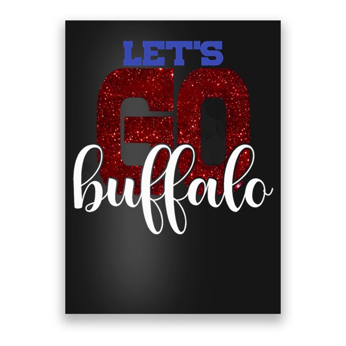 LetS Go Buffalo Ny New York Retro Sports City Fan Love Poster