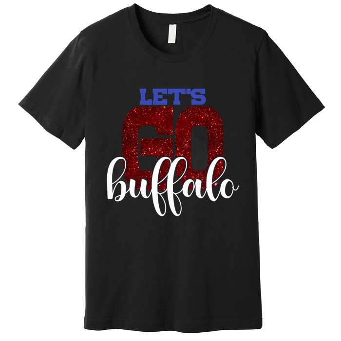 LetS Go Buffalo Ny New York Retro Sports City Fan Love Premium T-Shirt