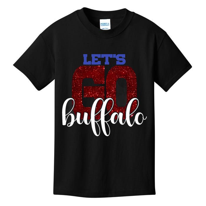 LetS Go Buffalo Ny New York Retro Sports City Fan Love Kids T-Shirt