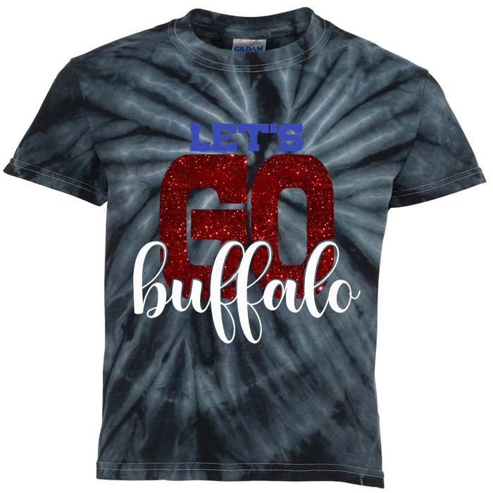 LetS Go Buffalo Ny New York Retro Sports City Fan Love Kids Tie-Dye T-Shirt