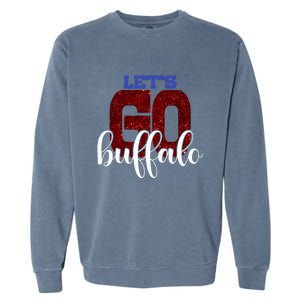 LetS Go Buffalo Ny New York Retro Sports City Fan Love Garment-Dyed Sweatshirt