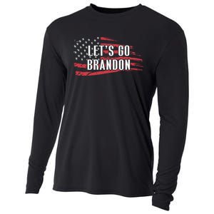 Lets Go Brandon LetS Go Brandon Usa Flag Cooling Performance Long Sleeve Crew