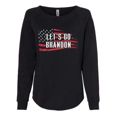 Lets Go Brandon LetS Go Brandon Usa Flag Womens California Wash Sweatshirt