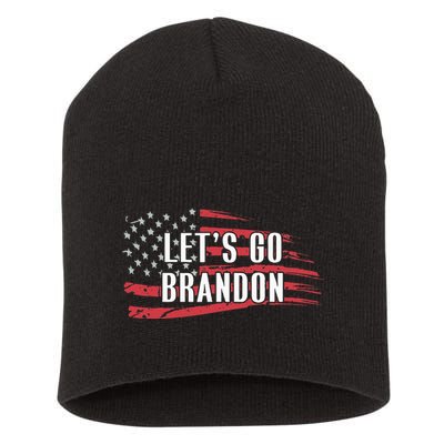 Lets Go Brandon LetS Go Brandon Usa Flag Short Acrylic Beanie