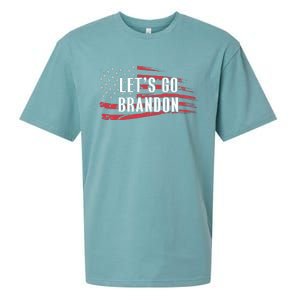 Lets Go Brandon LetS Go Brandon Usa Flag Sueded Cloud Jersey T-Shirt