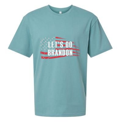 Lets Go Brandon LetS Go Brandon Usa Flag Sueded Cloud Jersey T-Shirt