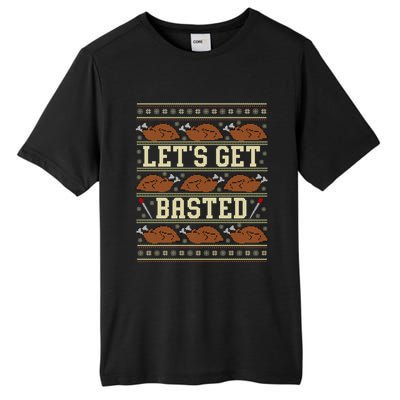 LetS Get Basted Ugly Thanksgiving Gift Tall Fusion ChromaSoft Performance T-Shirt