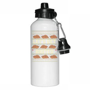 LetS Get Basted Ugly Thanksgiving Gift Aluminum Water Bottle