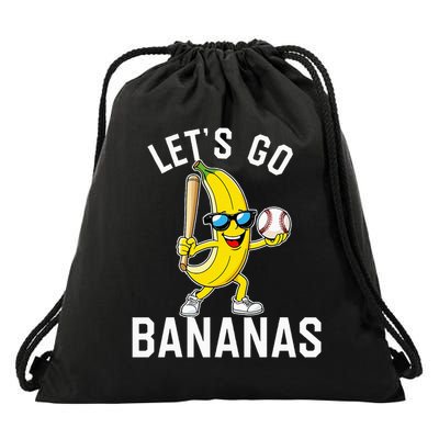 Let's Go Bananas Funny Banana Drawstring Bag