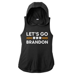 Lets Go Brandon Funny St Patrick's Day Irish Shamrock Ladies PosiCharge Tri-Blend Wicking Draft Hoodie Tank