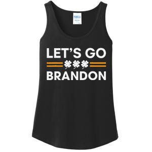 Lets Go Brandon Funny St Patrick's Day Irish Shamrock Ladies Essential Tank