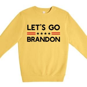 Let’S Go Brandon Conservative Us Flag Gift Premium Crewneck Sweatshirt