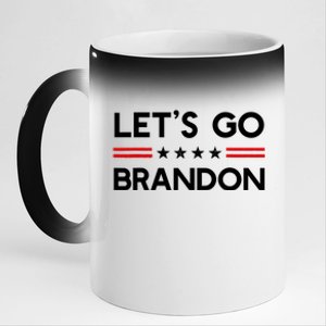 Let’S Go Brandon Conservative Us Flag Gift 11oz Black Color Changing Mug