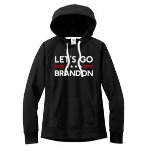 Let’S Go Brandon Conservative Us Flag Gift Women's Fleece Hoodie