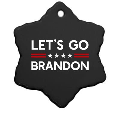 Let’S Go Brandon Conservative Us Flag Gift Ceramic Star Ornament