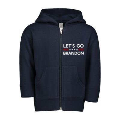 Let’S Go Brandon Conservative Us Flag Gift Toddler Zip Fleece Hoodie