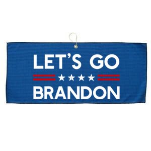 Let’S Go Brandon Conservative Us Flag Gift Large Microfiber Waffle Golf Towel