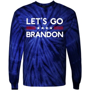 Let’S Go Brandon Conservative Us Flag Gift Tie-Dye Long Sleeve Shirt