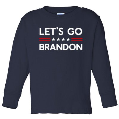 Let’S Go Brandon Conservative Us Flag Gift Toddler Long Sleeve Shirt