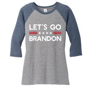 Let’S Go Brandon Conservative Us Flag Gift Women's Tri-Blend 3/4-Sleeve Raglan Shirt