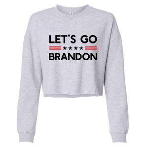 Let’S Go Brandon Conservative Us Flag Gift Cropped Pullover Crew