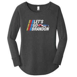 Let's Go Brandon Auto Racing Women's Perfect Tri Tunic Long Sleeve Shirt